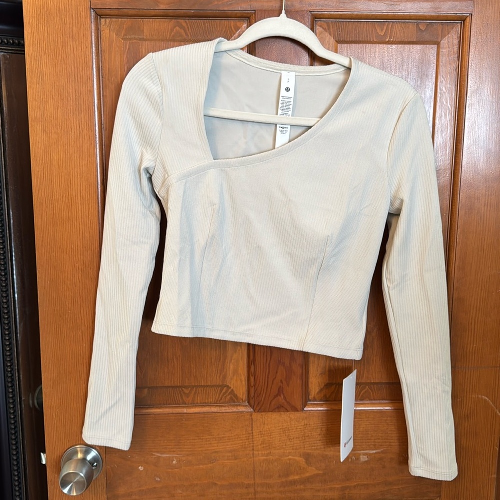 NWT Lululemon Ribbed Softstreme Asym Long Sleeve Size Small